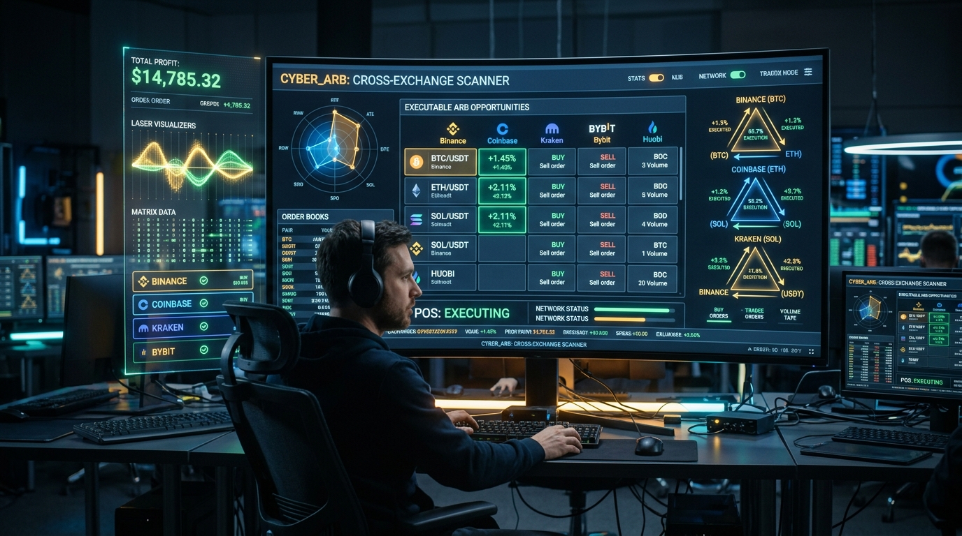 Crypto Arbitrage Scanner: How Quantitative Scanners Detect Cross-Venue Alpha, Triangular Gaps & Funding Spreads in Real Time