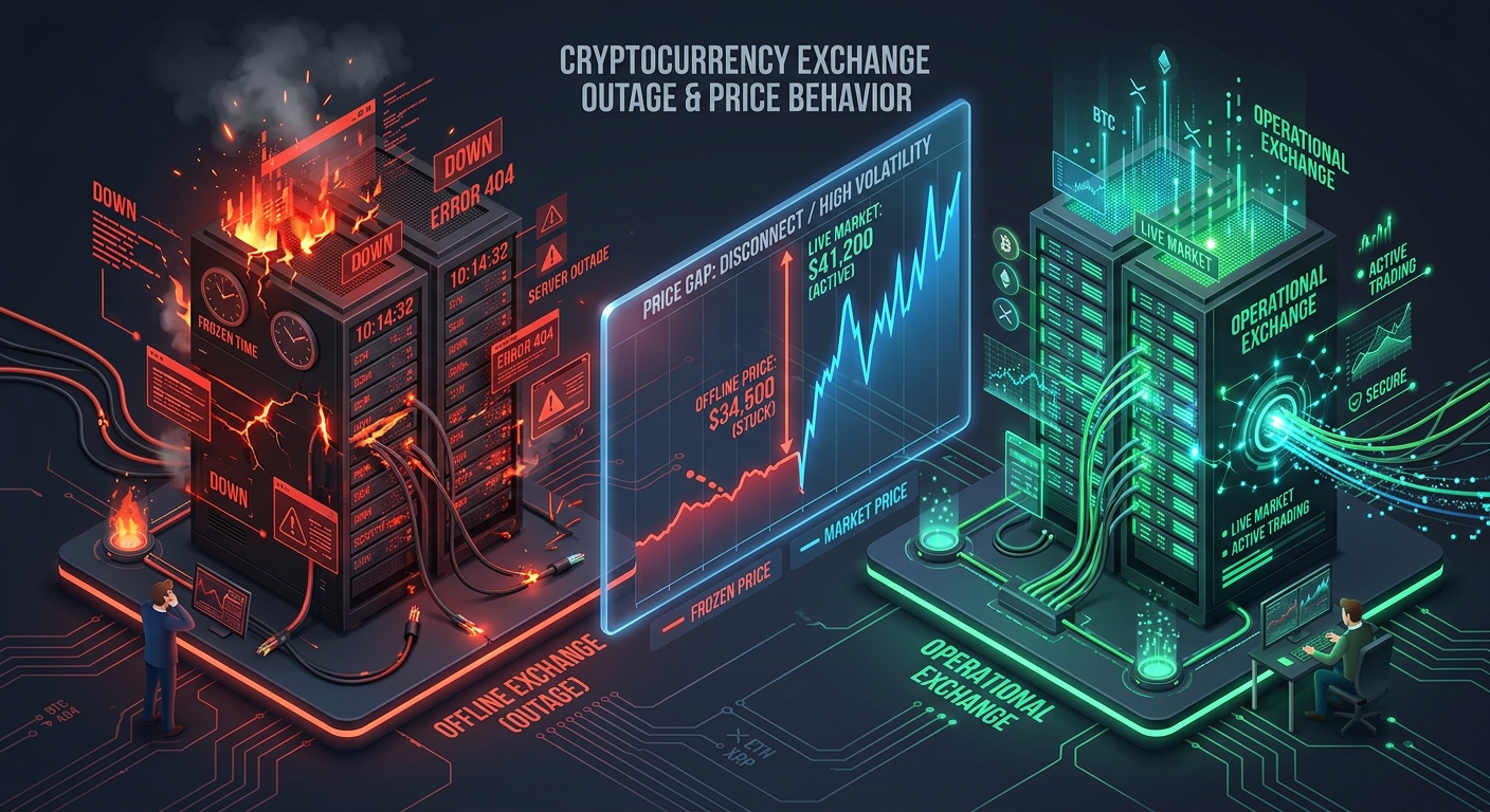 Exchange Outage Tracker: How Crypto Prices Behave During Server Downtime, Desyncs, and Order Book Freezes