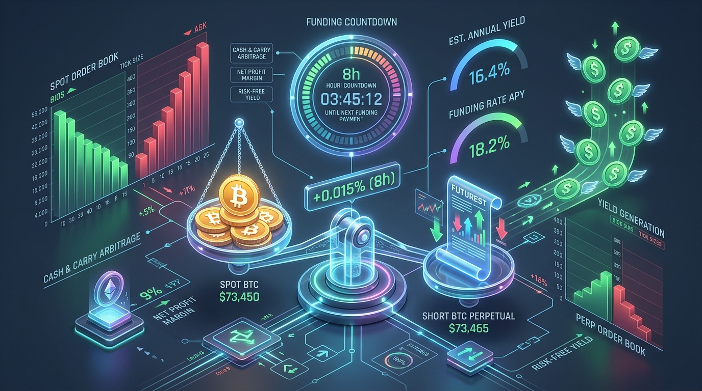 Crypto Funding Rate Arbitrage Calculator & Guide: Delta-Neutral Cash-and-Carry Strategies, 8-Hour Yield Formulas, and Execution Risks
