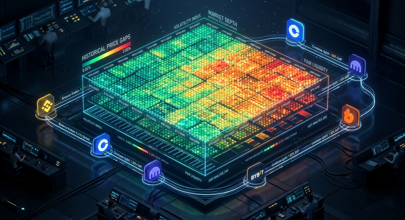 Historical Price Gap Heatmap: Which Exchange Pairs Have the Widest Average Spread?