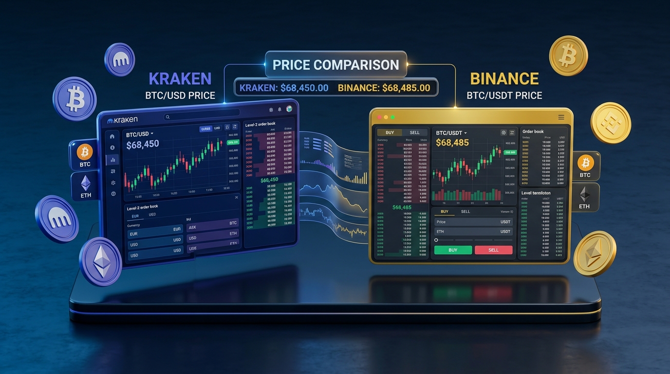 Kraken vs Binance Crypto Prices: Fiat Liquidity vs. Stablecoin Depth, True Execution Fees, and Spread Arbitrage Compared