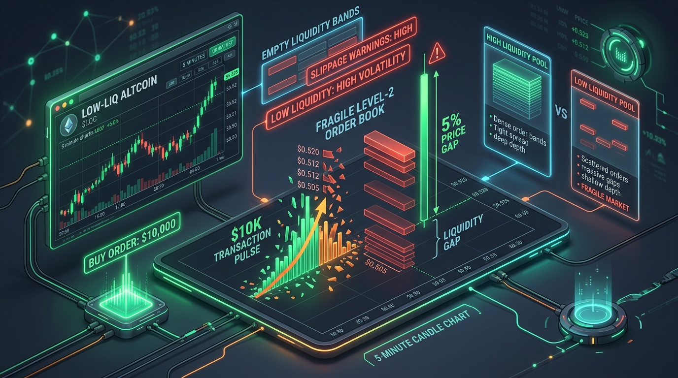 Price Gaps in Low-Liquidity Altcoins: Why a $10k Trade Can Move the Market 5%