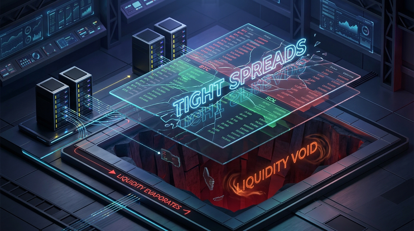 How Market Makers Create the Illusion of Tight Spreads (and When It Breaks): The Facade of Crypto Liquidity