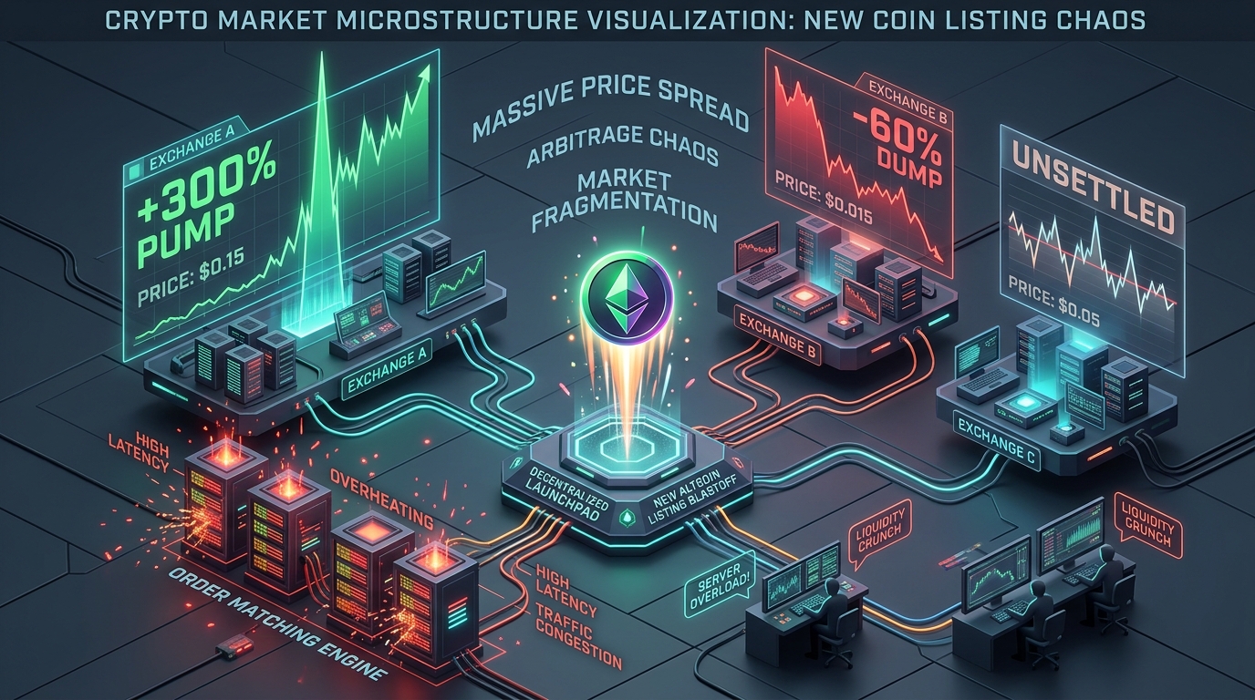 Why New Coin Listings Cause Temporary Price Chaos Across Exchanges: The Microstructure of Listing Day Desyncs