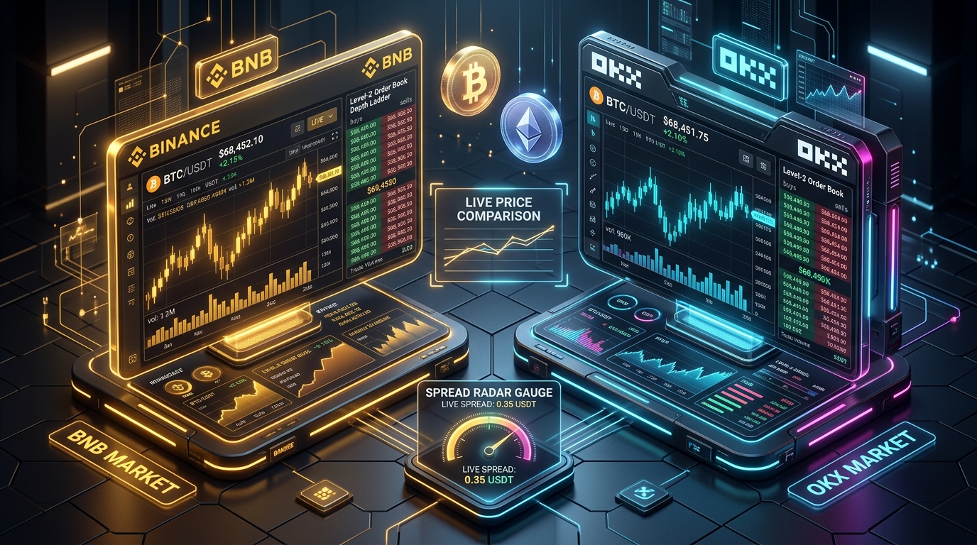 OKX vs Binance Crypto Prices: Real Spread Differences, Order Book Depth, Fee Friction, and Execution Speed Compared