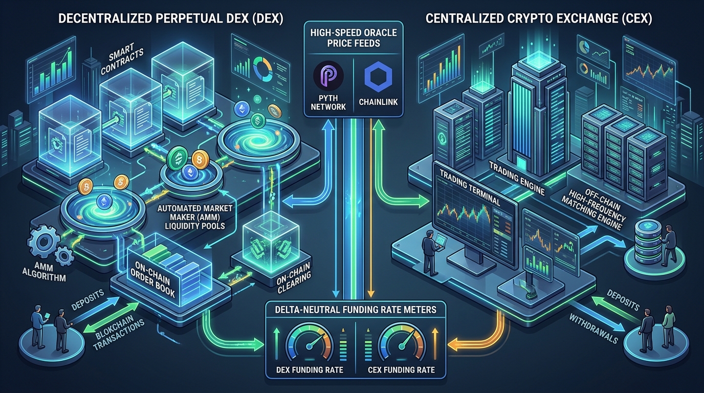 Perpetual DEXs vs. Centralized Exchanges: The Master Guide to Funding Rate Divergence, Oracle Latency & Basis Arbitrage