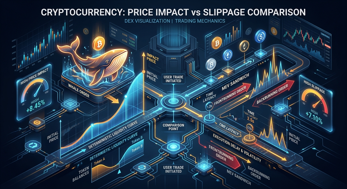 Crypto Price Impact vs Slippage: The Definitive Guide to DEX Curves, Order Book Sweeps, and Execution Drag