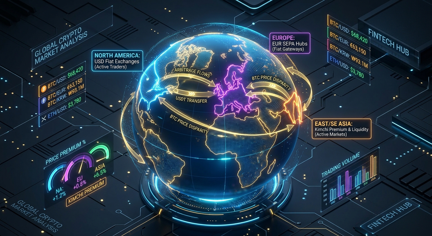 Crypto Price Differences: US vs EU vs Asia Exchanges — Capital Controls, Regional Fiat Rails, and Global Arbitrage Mechanics