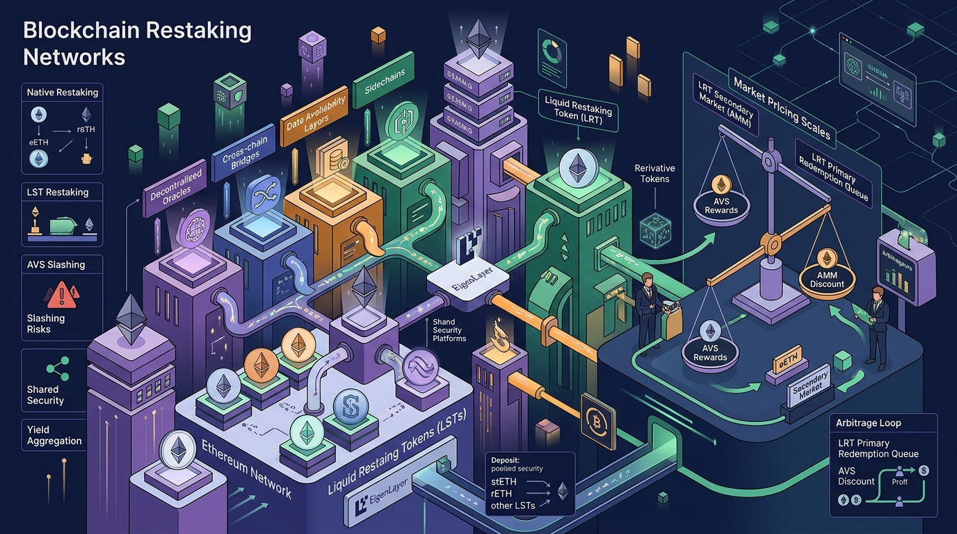 Restaking Networks, AVS Security & Liquid Restaking Tokens: The Definitive Guide to LRT De-Pegs & Redemption Arbitrage